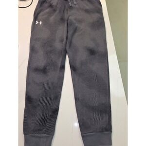 Under Armour Boys Gray Wave Texture Jogger Pants Fleece Lined Youth XL YXL